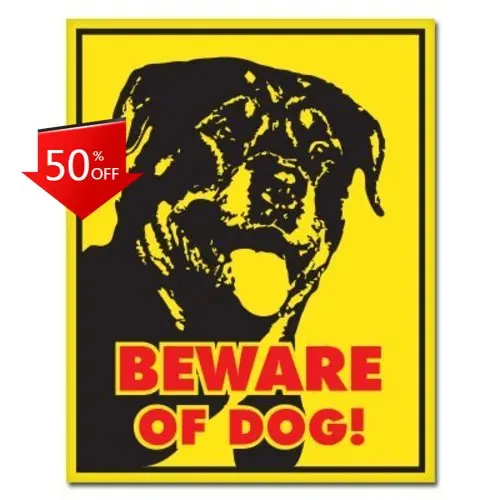 

Rottweiler Beware of Dog Cute Car Motor Home Window Boat Sticker Vintage Retro Funny
