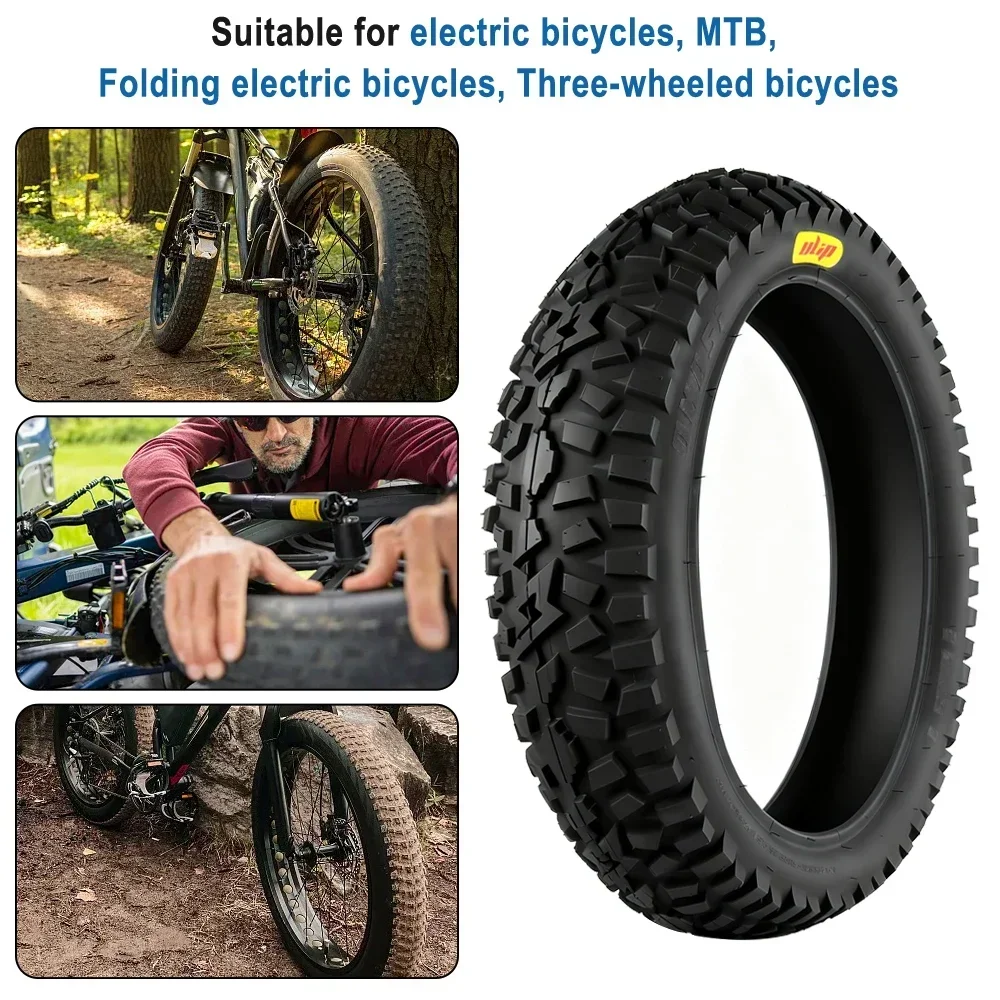 20×5.0 All-Terrain Widening Anti-Skid Off-Road Fat Tire for E-bike E-Bike Cycling Tyre Replacement Wheel Repair Parts