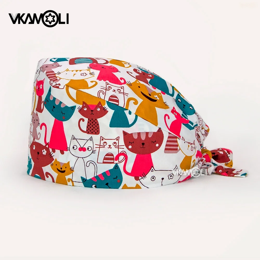 Casquette en coton de haute qualité pour animaux de compagnie, casquettes de gIslande, chapeaux d'animalerie, livres de beauté, bonnet de travail d'allaitement, accessoires médicaux, toilettage, vente en gros