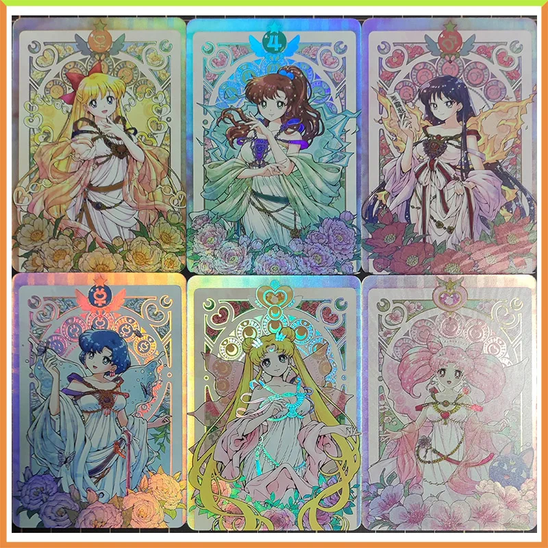 

Anime Goddess Story DIY ACG Game Refraction Foil Aino Minako Mizuno Ami Hino Rei Toys for boys Collectible Card Birthday Present