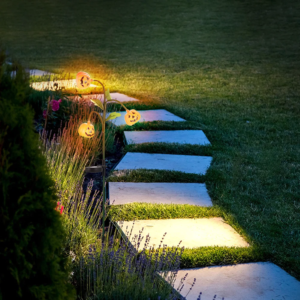 

Pumpkin Lantern Solar Light Garden Stakes Halloween Lights Chargeable Outdoor Decorations