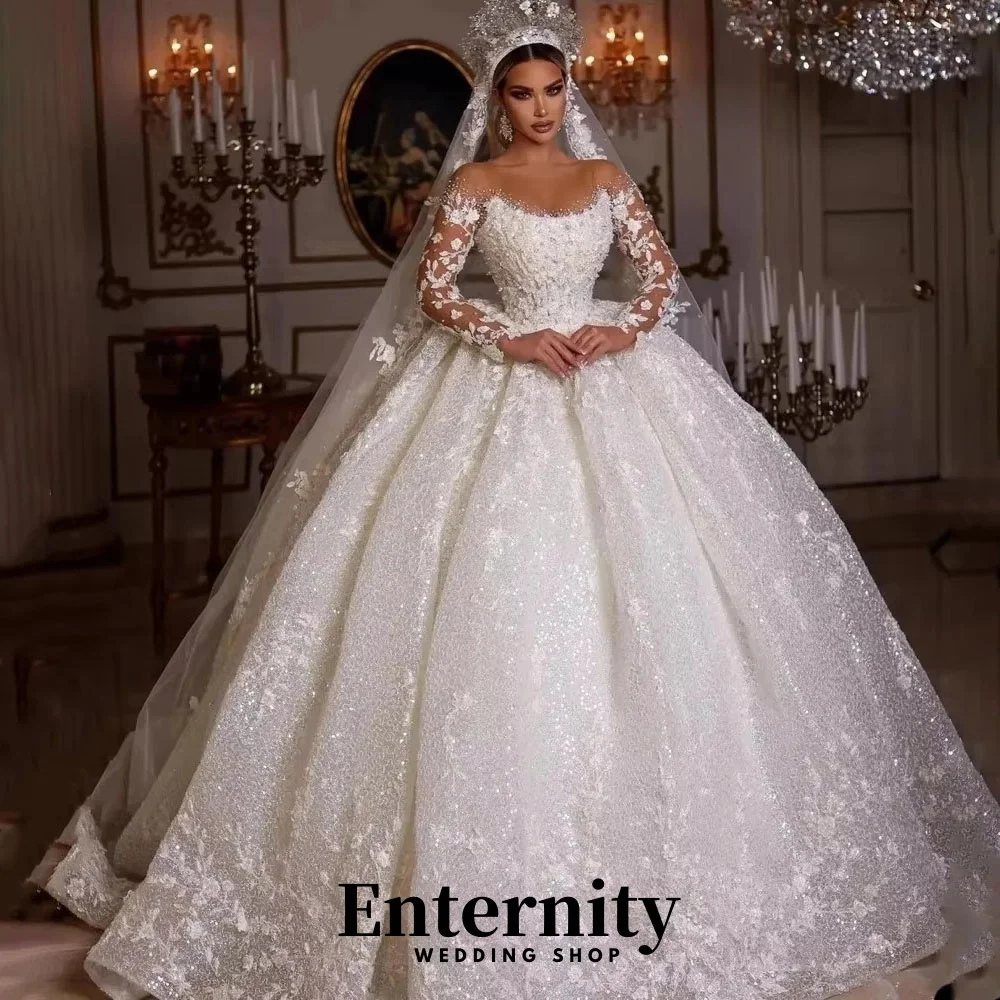 

Customized Tulle Sequins Wedding Dresses Square Neck For Women Charming Simple Lace Applique Bridal Gowns Vestidos De Novia