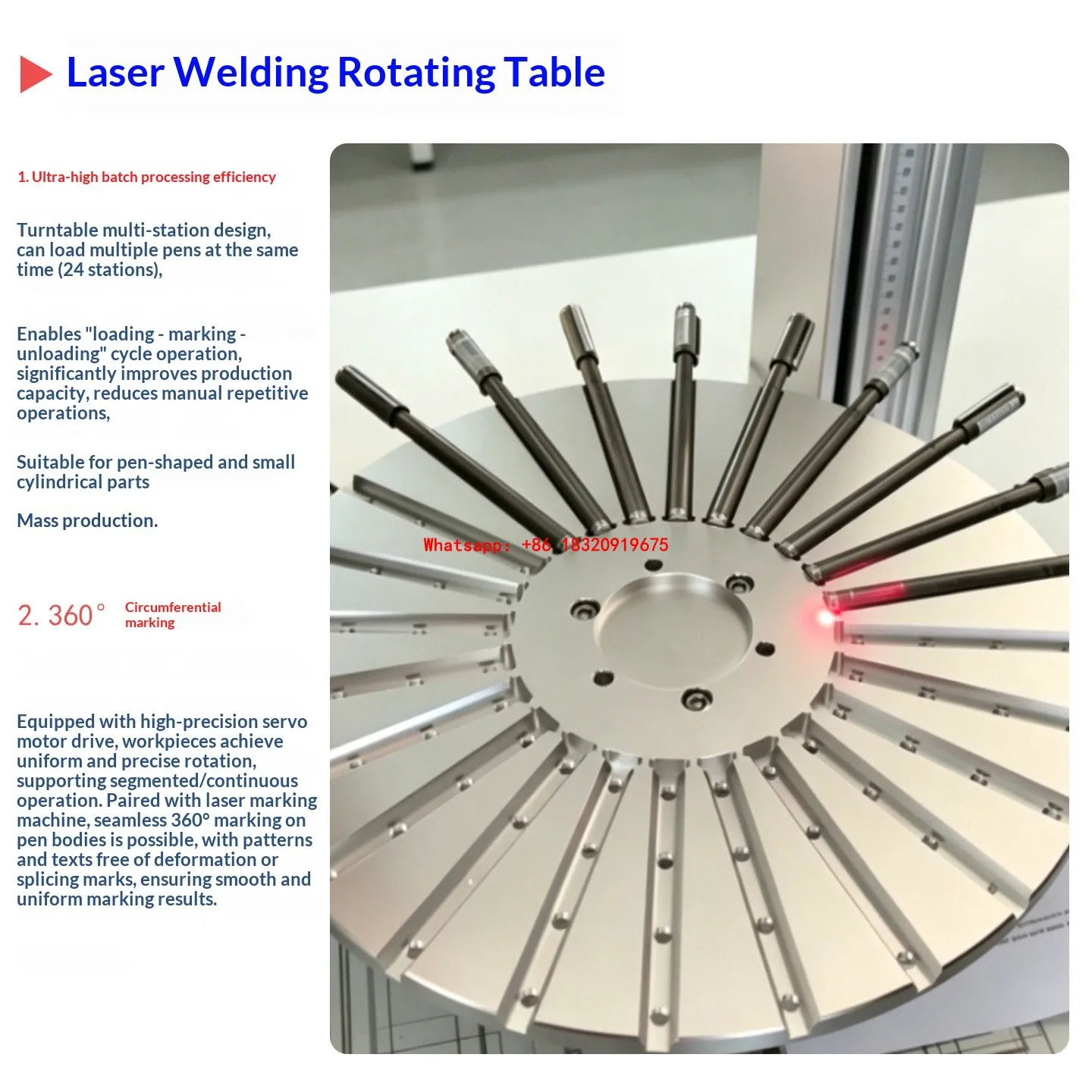Cyclmotion Rotary platform for multi-station marking and welding machines (8-station rotary table/indexing platform)
