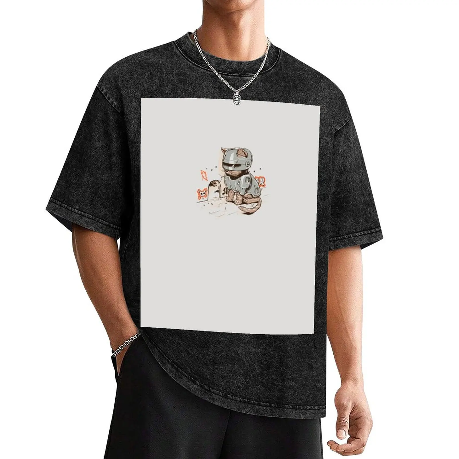 ROBOCAT T-Shirt street wear oversized shirts graphic tees luxury clothing labubu mens plain t shirts