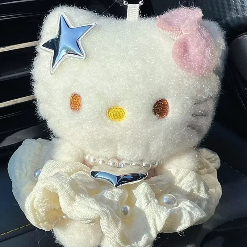 Sanrio Hello Kitty bambola di peluche carino KT Cat Plushies moda ragazza e bambino zaino ciondolo portachiavi giocattoli regali di festa Kawaii