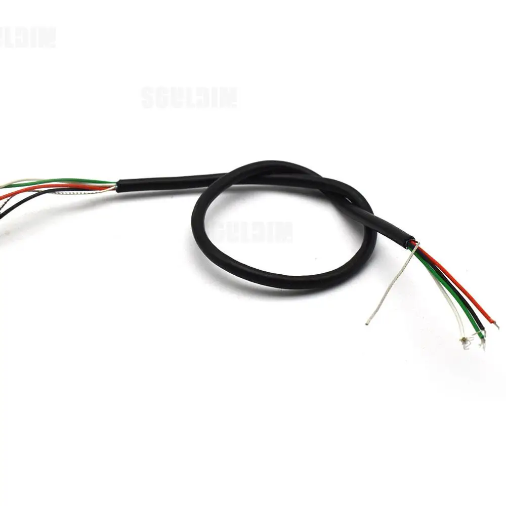 2pcs 300/350MM Four-Core with Shield Cable for Electric Guitar Pickup Making Humbucker with Coil Spliting Cable Black