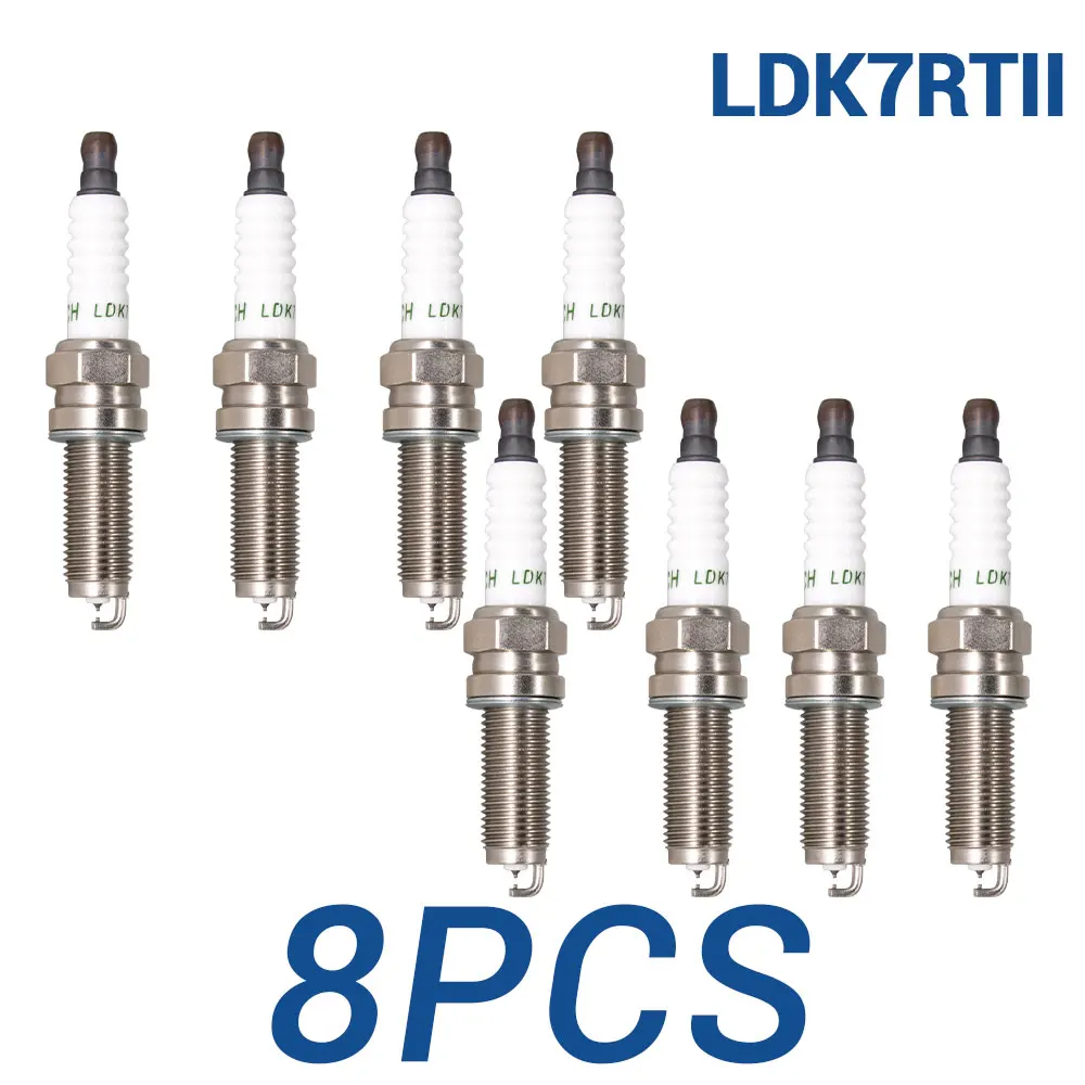 2-8PCS Torch Spark Plug LDK7RTII Double Iridium Candle for LKR7B9