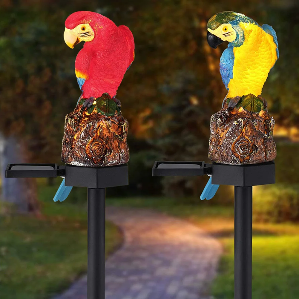 1 قطعة مصباح الحديقة الشمسية ، الببغاء في الهواء الطلق LED ضوء الشمس حديقة حصة ضوء أضواء المناظر الطبيعية الشمسية لحديقة الحديقة ساحة مسار الفناء #1