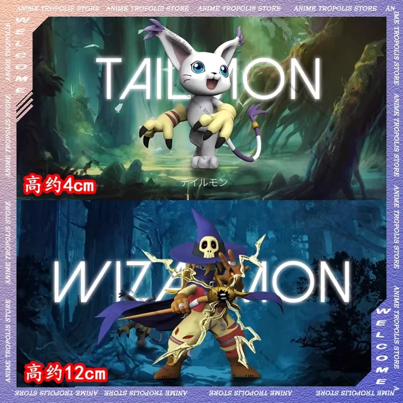 

Digimon Adventure T1 Studio Tailmon Wizarmon Action Figure Hand Operated Gk Statue Model Deck PVC Statue Collection Gifts