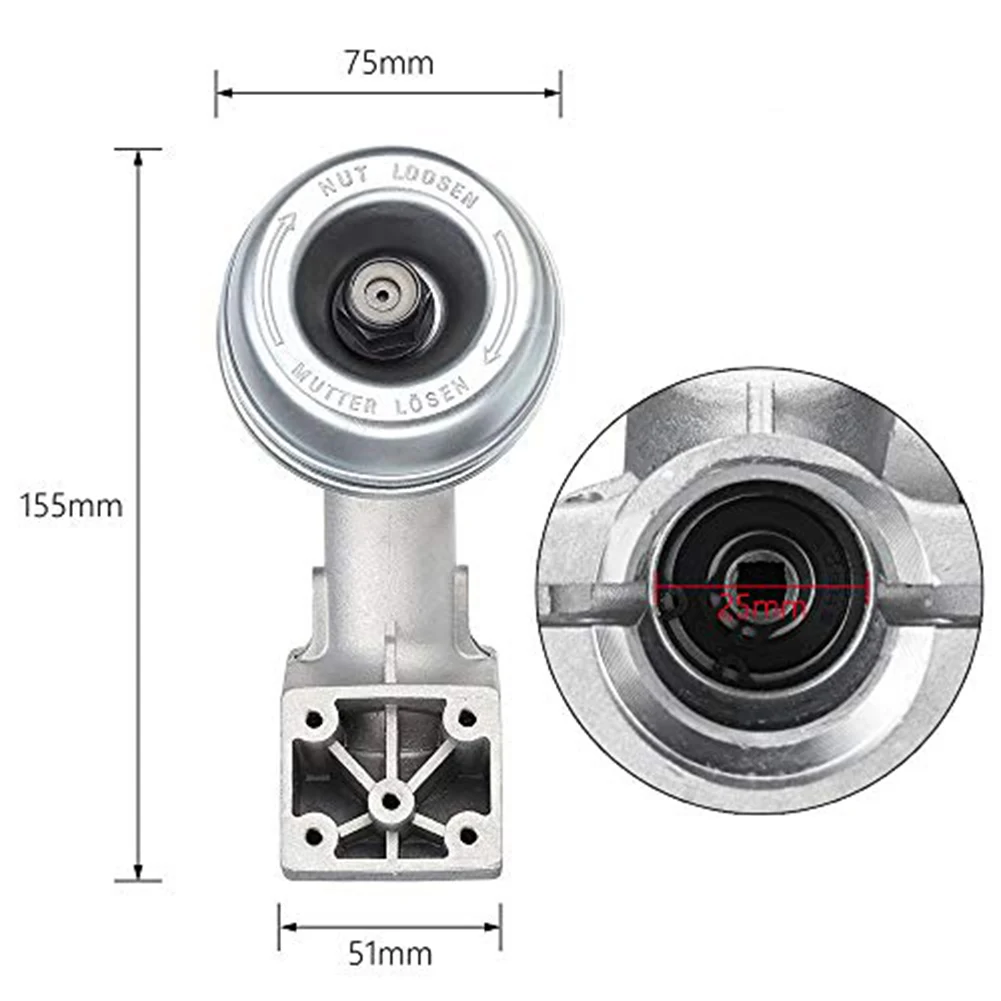 Innovative Aluminum Trimmer Gear Box Featuring 10 Tooth Configuration for Enhanced Compatibility and Operational Ease