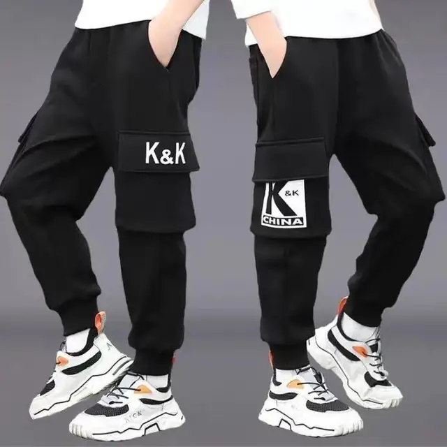 Children's Spring and Autumn Pants Boys' Fashion Work Pants 2024 New Middle and Big Boys' Leisure Sports Pants 3-11Y 3 Children's Spring and Autumn Pants Boys' Fashion Work Pants 2024 New Middle and Big Boys' Leisure Sports Pants 3-11Y 3