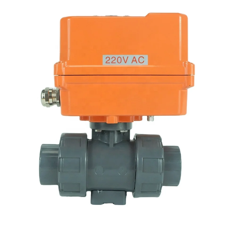 

Pvc Electric Ball Valve AC220V PVC Electric Actuator Ball Valve Plastic PVC Motorized Ball Valve DN50 NPT