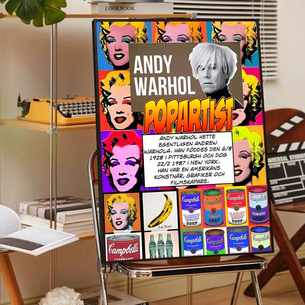 Andy Warhol Canvas Painting Movie Sticky Posters Fancy Wall Sticker for Living Room Bar Decoration Vintage Decorative Painting