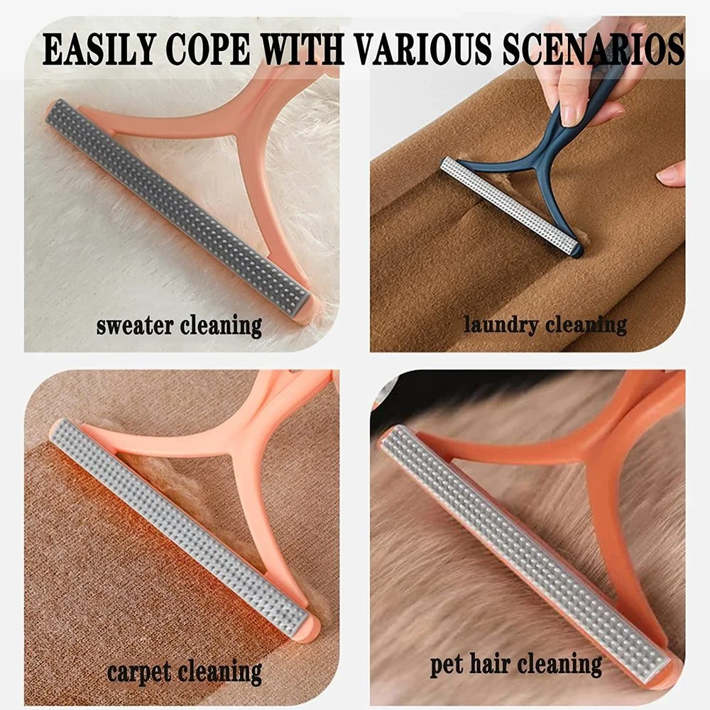 Portable Lint Remover Double-sided Pet Hair Remover for Couch Carpet Scraper Shaver Clothes Fluff Fabric Brush Cleaning Tools