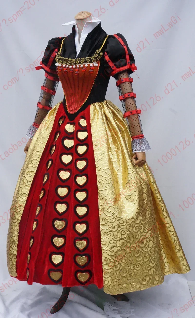 Hot Movie Cosplay Red Queen of Hearts Fancy Dress Halloween Cosplay Custom