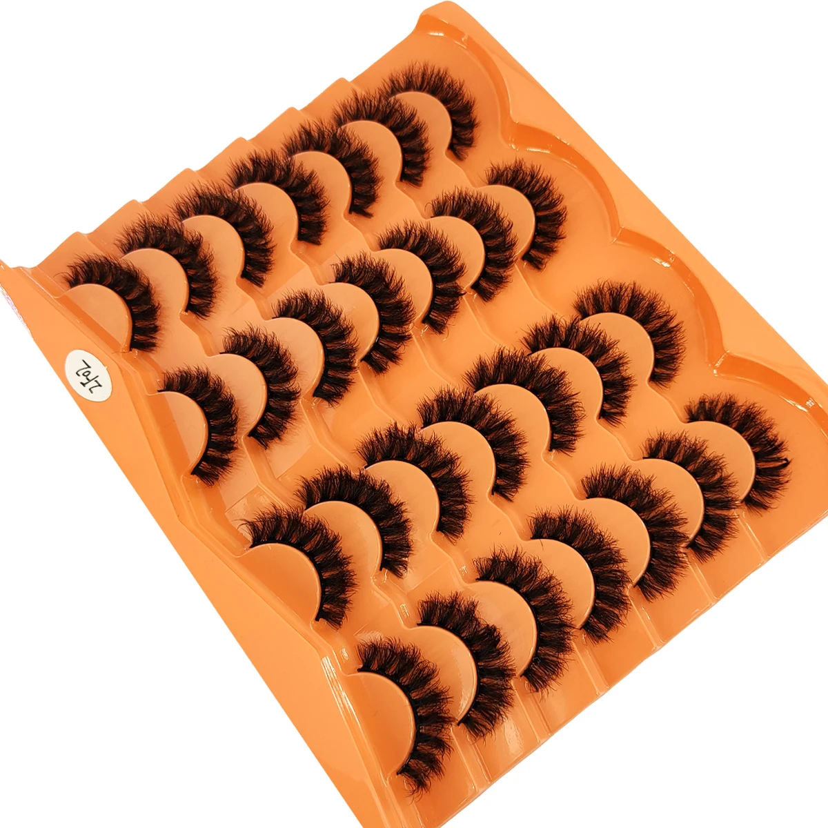 Neue 14 Paar Katzenaugen-Wimpern, lange Wimpern, Katzenaugen-förmige dünne Wimpern mit langen und dicken falschen Wimpern am Ende