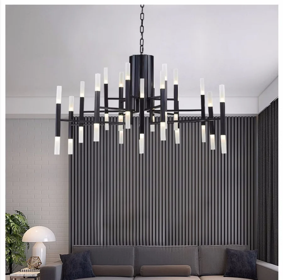 Light luxury high-end restaurant chandelier postmodern dining room living room main light hotel lighting creative network red le