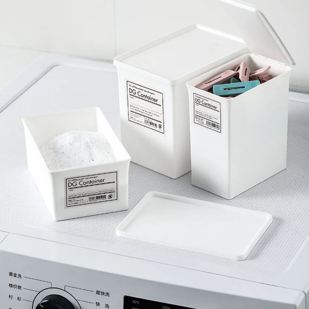 Household Storage Baskets Bottle Laundry Powder Storage Box with Lid Washing Powder Laundry Detergent Storage Boxes