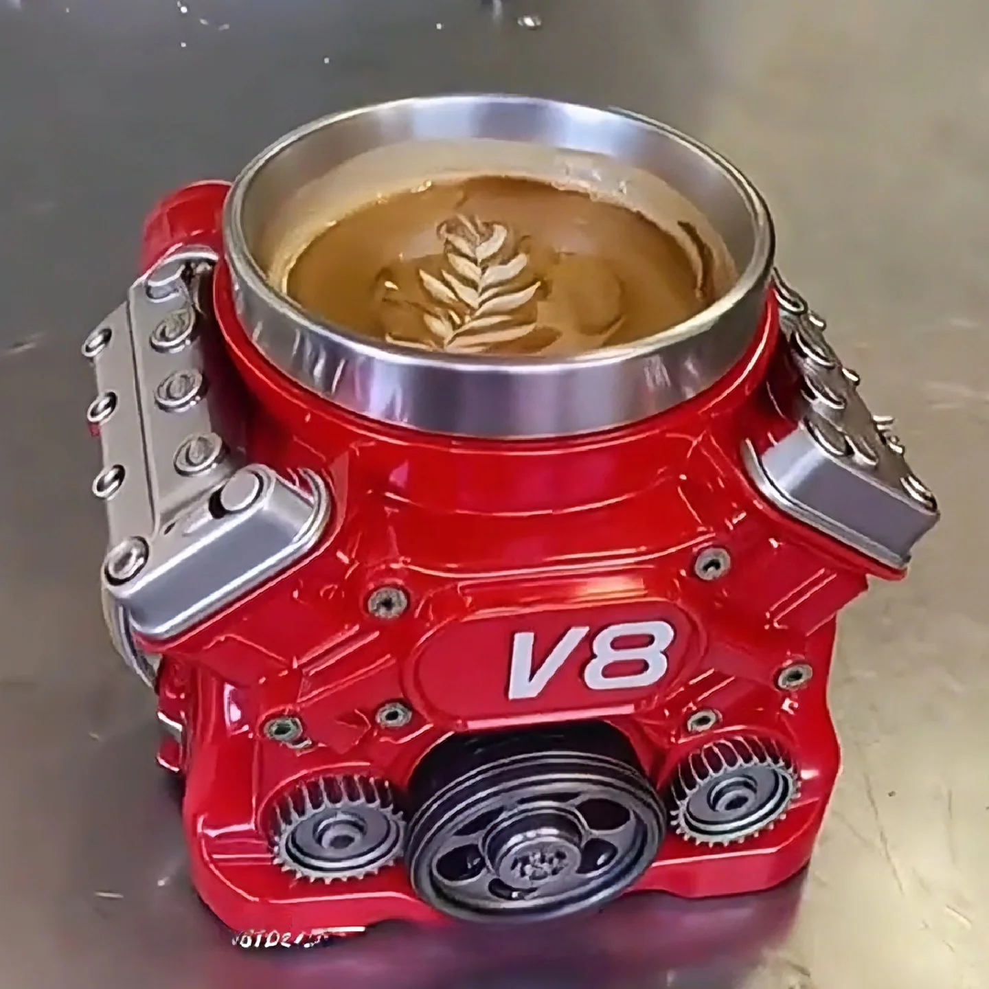 

Кружка для кофе MechanicEngine Cerc с винтажным узором, дизайн двигателя V8, для любителей кофе, кружка для механиков