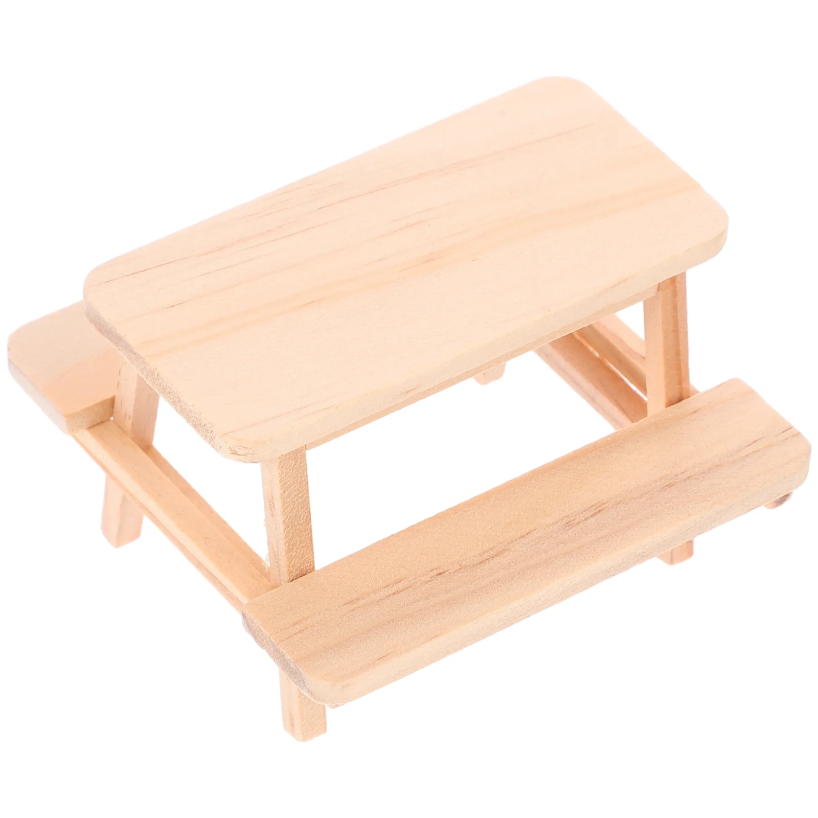 

Piece Table Mini Furniture Miniature Picnic Photo Prop Model Wood Outdoor