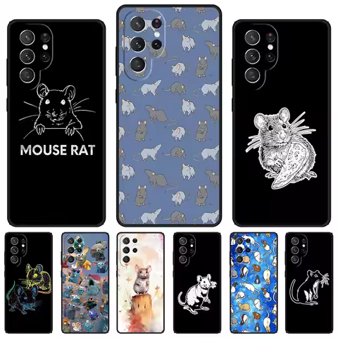 Mouse Rat phone case For Samsung Galaxy S24 S23 S22 Ultra Note 10 20 Plus S8 S9 S10 S20 S21 FE Cover