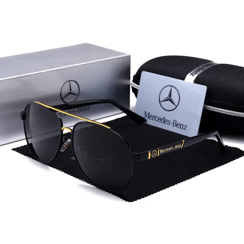 

Hot Car High Men Anti Glare Driver Goggles Polarized Sunglasses For Mercedes Benz A B C E S V Class GLB GLC GLE AMG Car Sticker