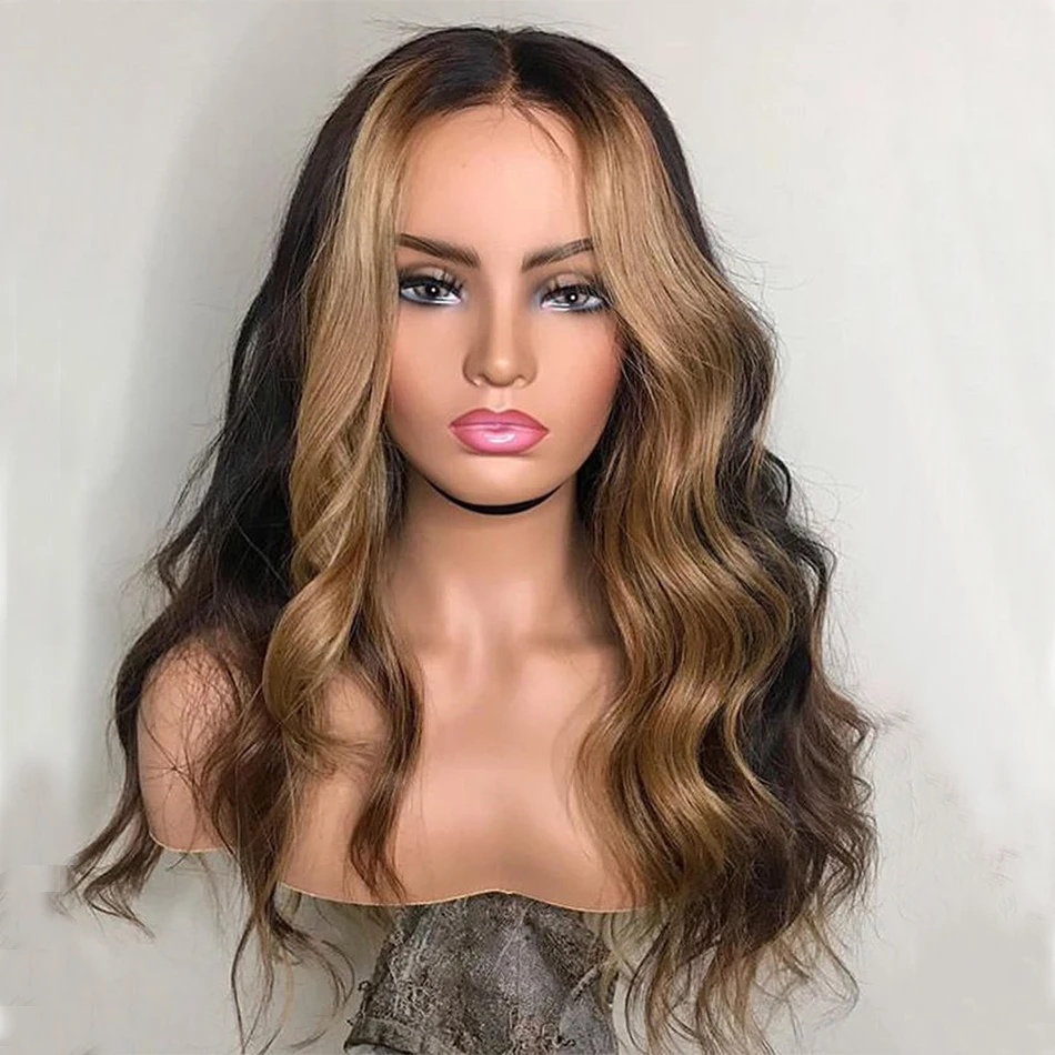 

Soft 180Density Body Wave Highlight Blond Jewish 5x5 Silk Base European Human Hair Wig For Women BabyHair Glueless Preplucked