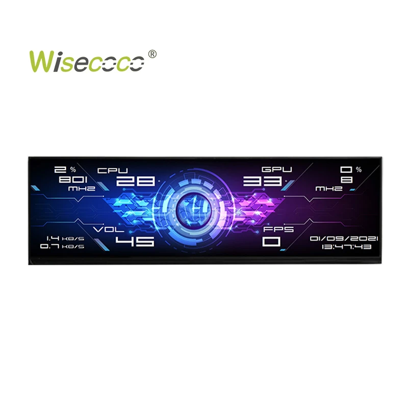 Wisecoco 12.6 Inch TFT LCD Module Ultra Wide Stretched 1920x515 EDP LCD Screen Display for Automotive Laptop