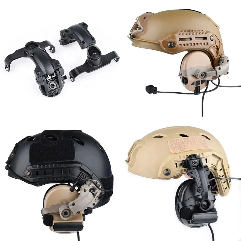 Wadsn-Tactical rotação rápida capacete trilho Mount adaptador, fone de ouvido suporte, tático headset Mount, compacto, fone de ouvido Fit, Wendy, ARC Rail Base