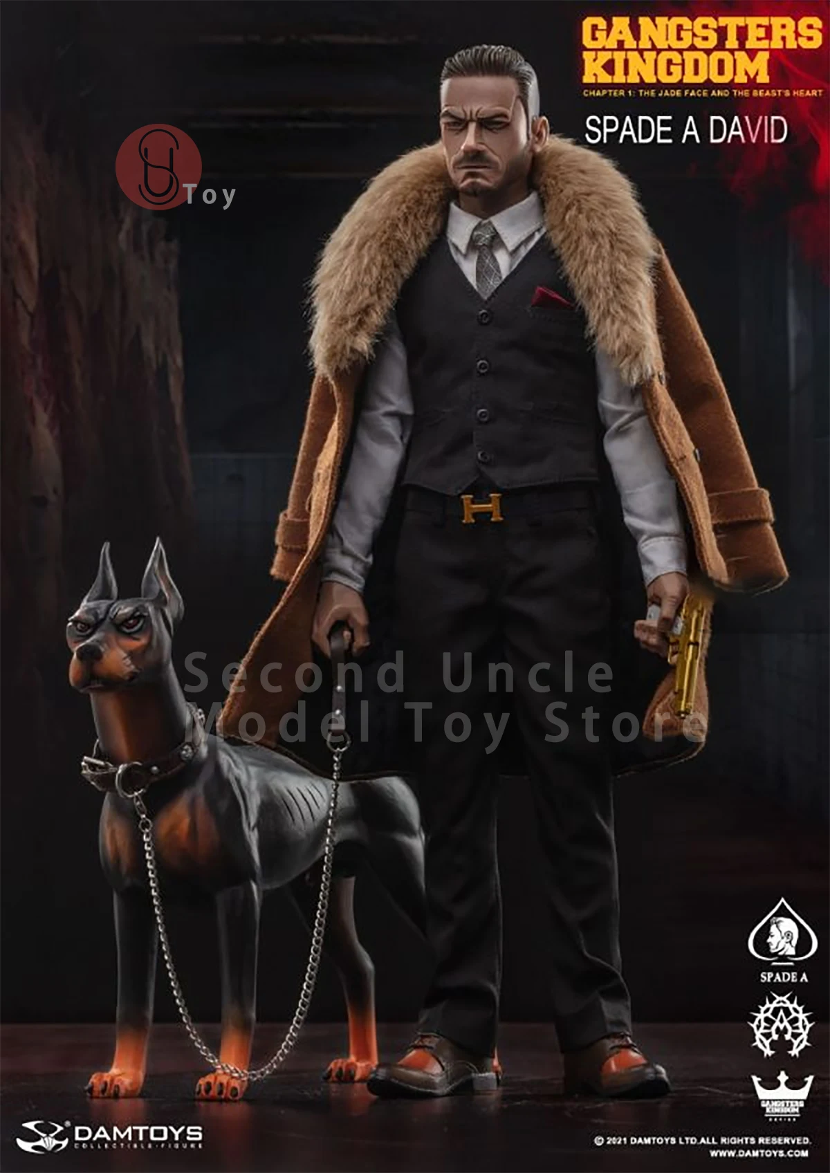 

DAMTOYS DAM GK022 1/6 Gangster Kingdom Spade A David and Doberman Dog Male Soldier Action figure Full Set Collectible Toys