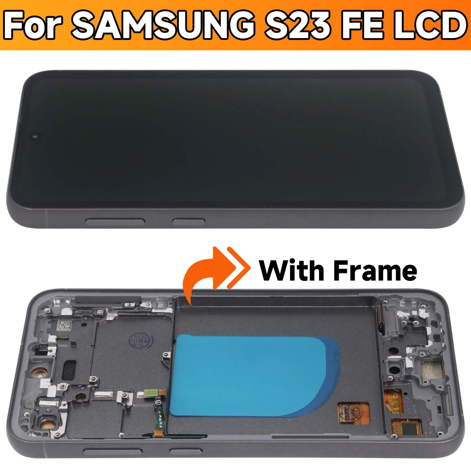 For Samsung S23 FE LCD Super AMOLED For S23FE S711B S7110 S711U Display Touch Screen Assembly For Samsung S23FE S711 LCD Frame