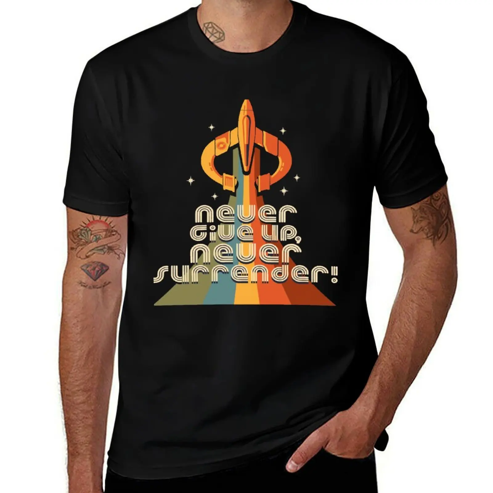 

My Favorite People Retro Quest Galaxy Quest Gifts Movie Fans T-Shirt Fashion Graphic Tee for Men
