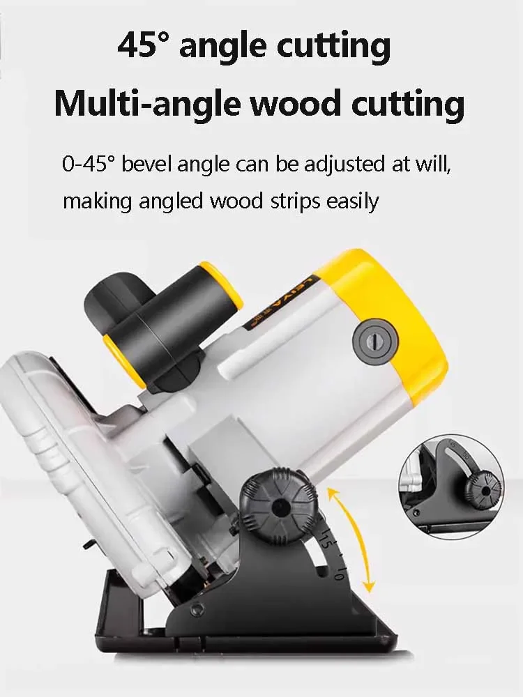 Invertable Electric Circular Saw 12 Inches 0-45 ° Adjustable Woodworking Cutting Machine