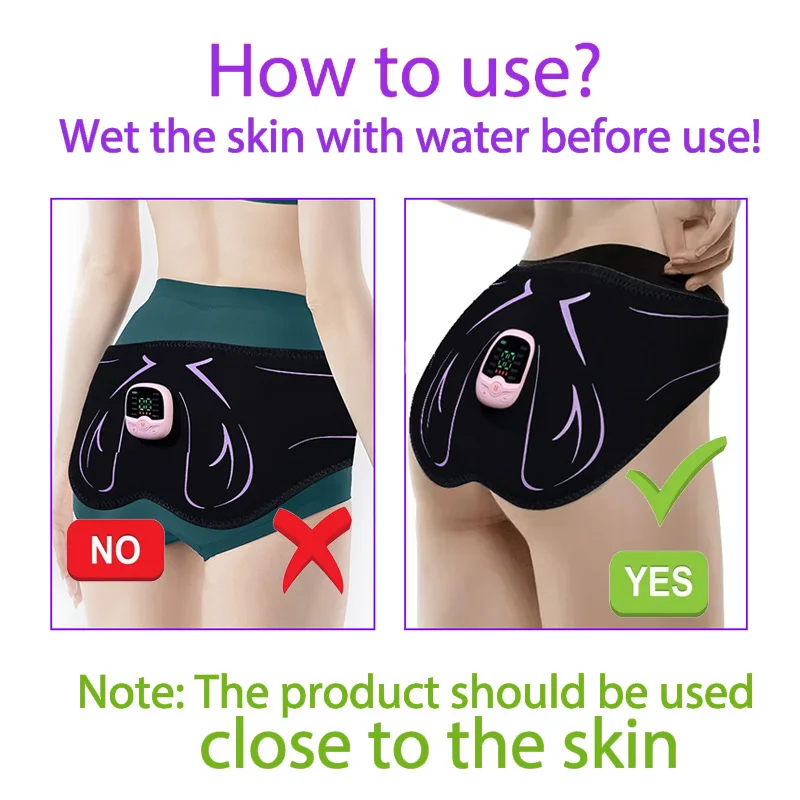 EMS Muscle Stimulator Hips Trainer Glute Trainer Electric Buttocks Massager Muscle Toner Help Lift Shape Tighten Butt Women Men