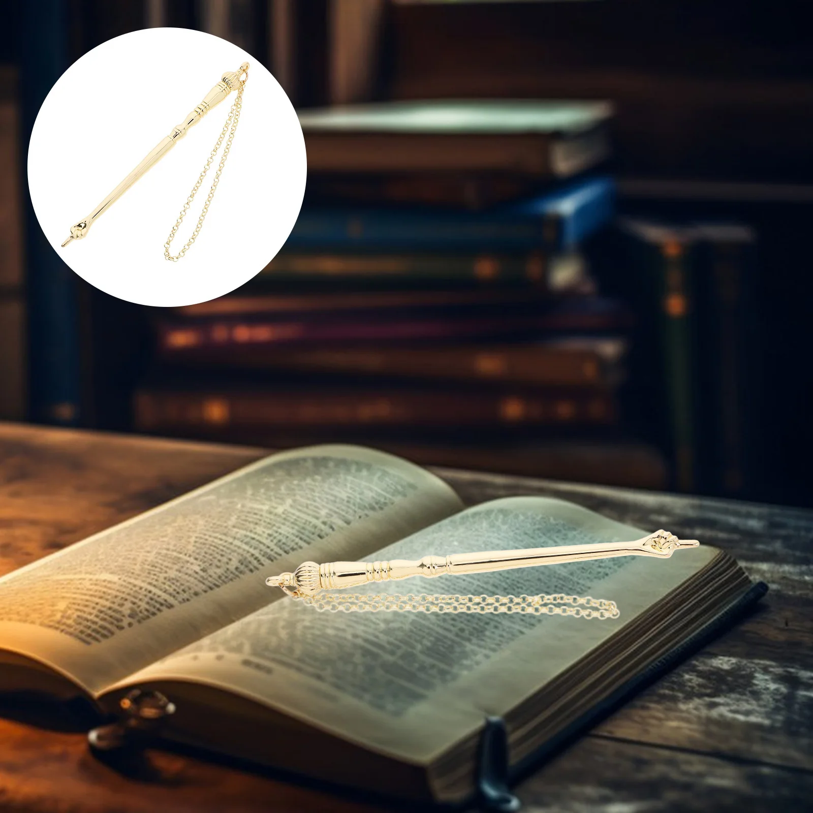 Pointer Metal Gold Bible Reading Tool Jewish Gift Scripture Page Marker with Chain for Adults Bible Study Accessory