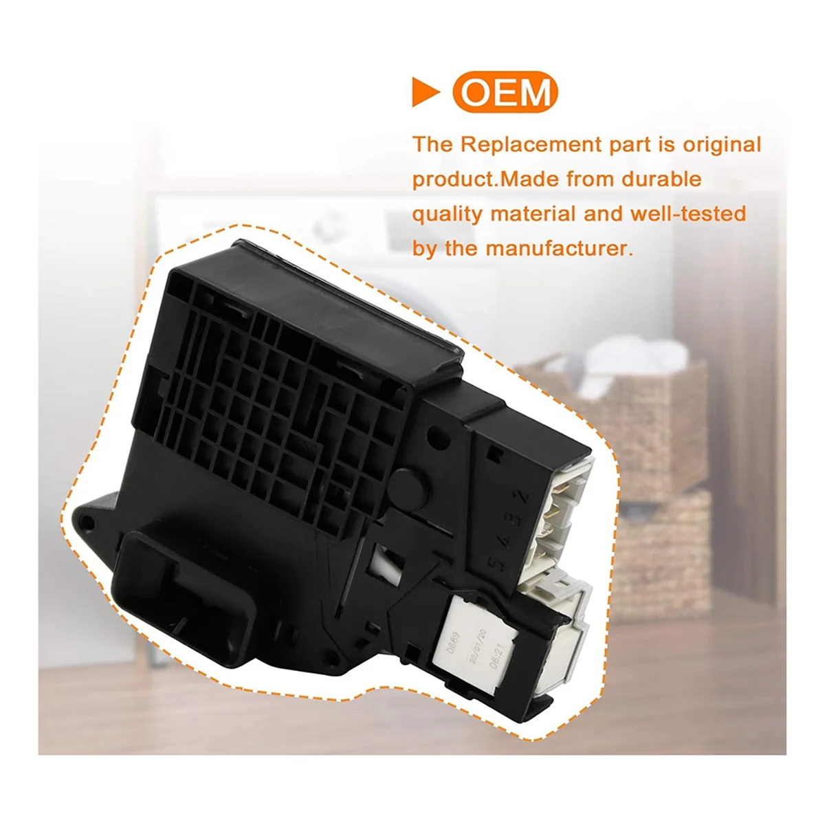 EBF 61315802   مجموعة مفاتيح قفل باب الغسالة لغسالات التحميل الأمامي L.G وغسالة KenMore 796-Series