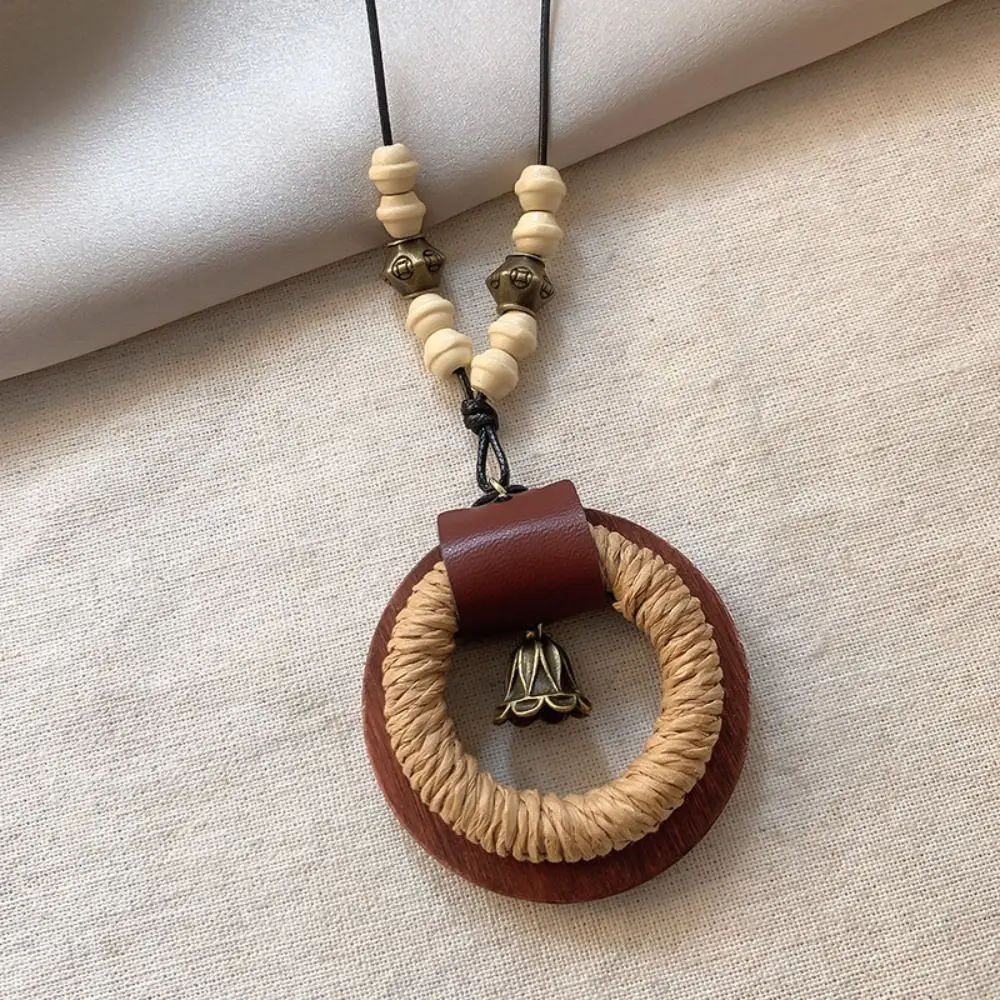 الرجعية العصرية بوهو قلادة طويلة المرأة أزياء أنيقة القبلية البني معلقة القلائد مجوهرات