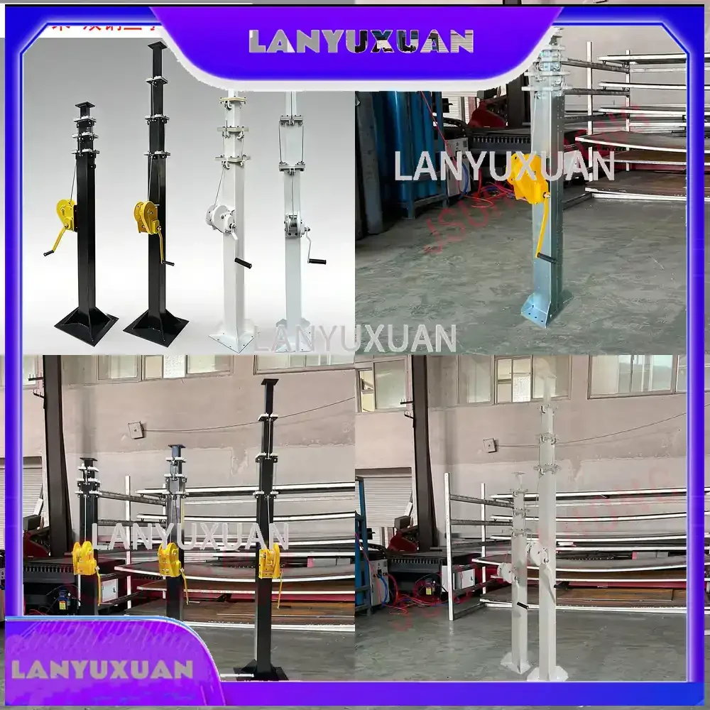 2026 Telescopic Mast for SYD Hand Crank Adjustable Height 5m 8m Extendable Light Tower Pole Vertical Mast for