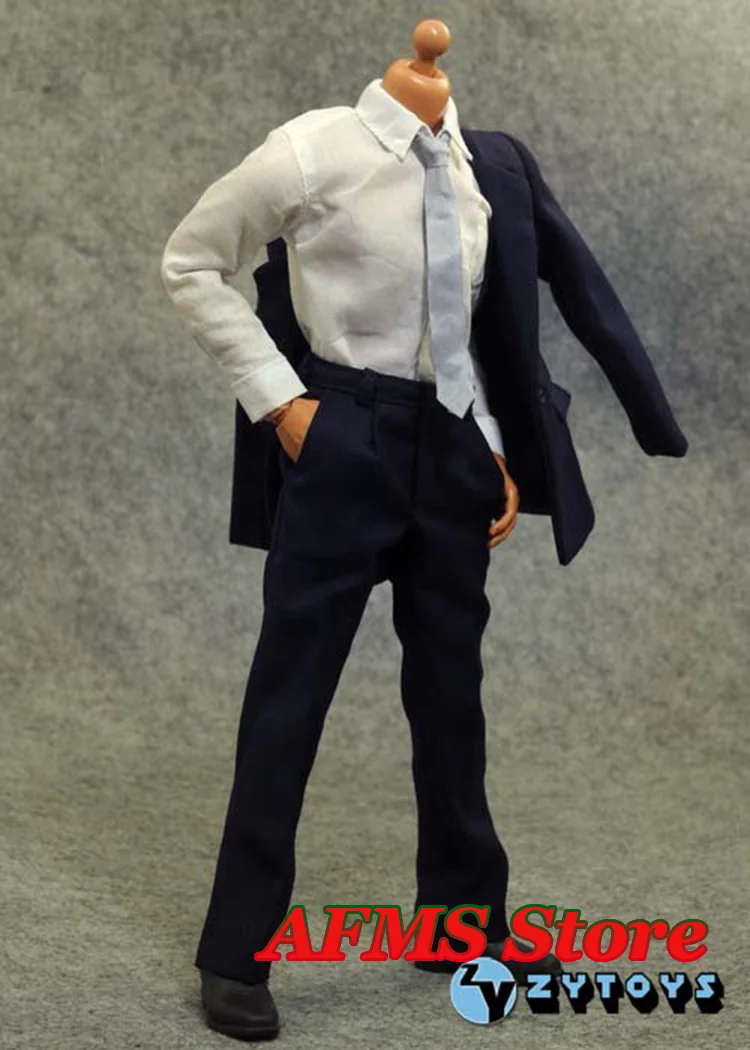1/6 Men\'s Formal Business Suit Blazer Pants Classic Retro Dolls Jackets Clothes Set For 12Inch Action Figure Soldier Body Model