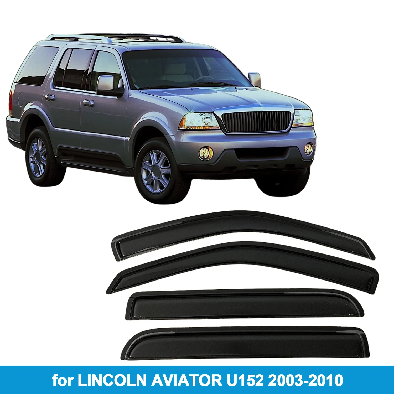 

Оконный козырек для LINCOLN AVIATOR U152 2003-2010, защита от дождя, боковой дефлектор, защита от атмосферных воздействий, лента для наружного крепления