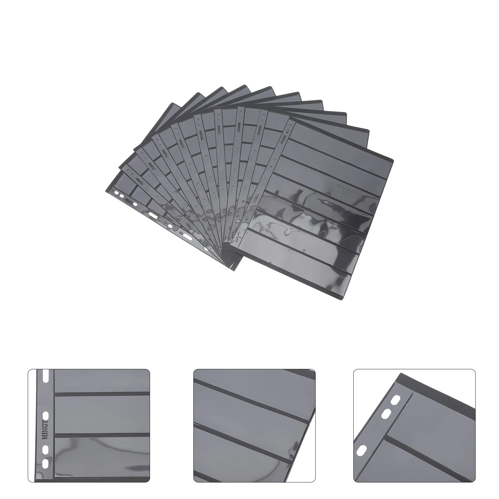 10 Pcs Stamp Album Binder Pages Postage Stamps Collection Cards Collectors Photo