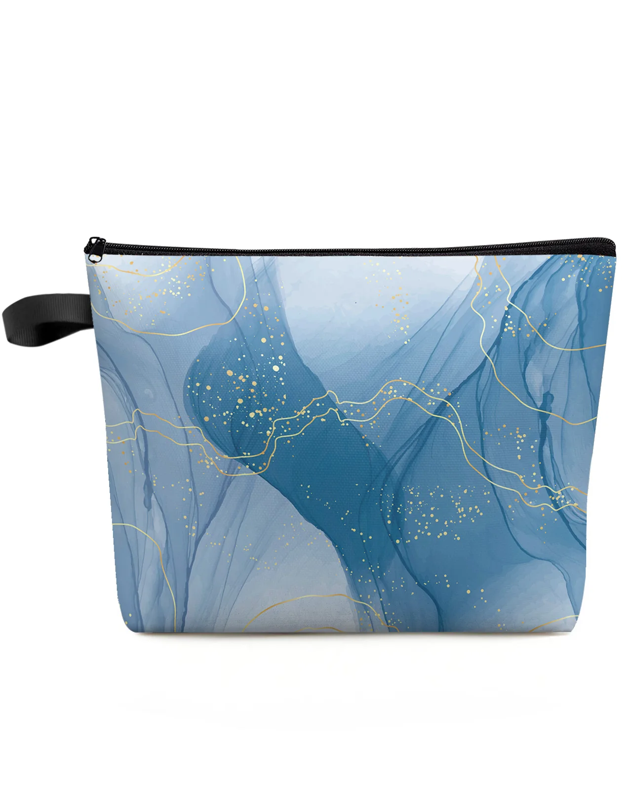 

Marble Line Blue Gradient Makeup Bag Pouch Travel Essentials Lady Women Cosmetic Bags Toilet Organizer Kids Storage Pencil Case