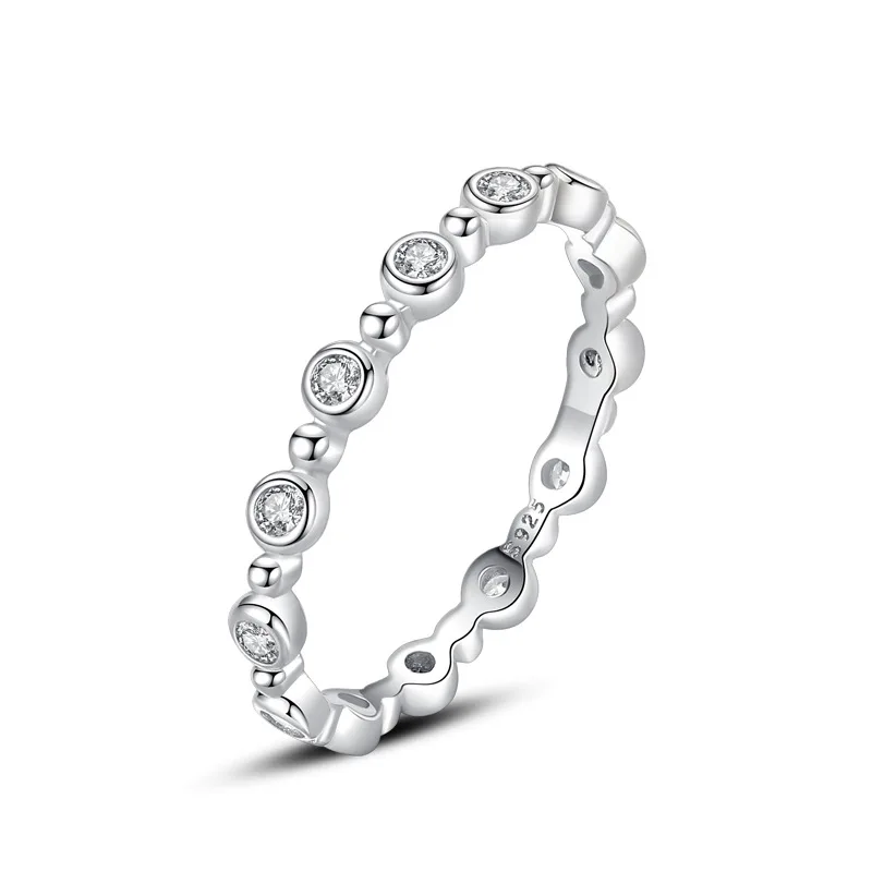 

High Quality Ladies Sterling Silver Plata China Jewelry Wholesale Zircon Rings Women