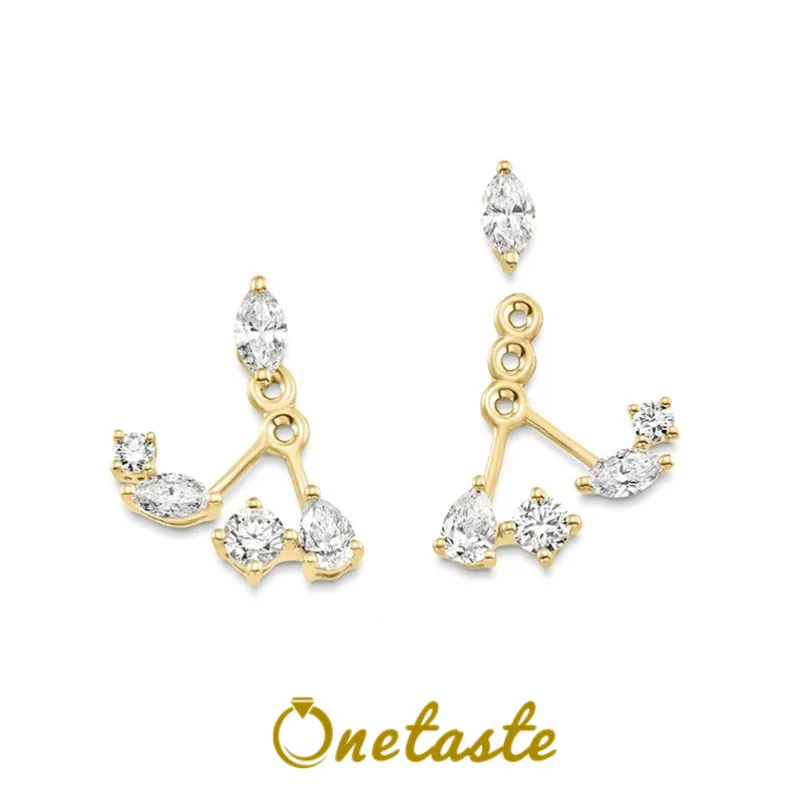 

Маленькие серьги-гвоздики из стерлингового серебра 925 пробы с кубическим цирконием для женщин, блестящие геометрические модные изящные легкие штабелируемые серьги