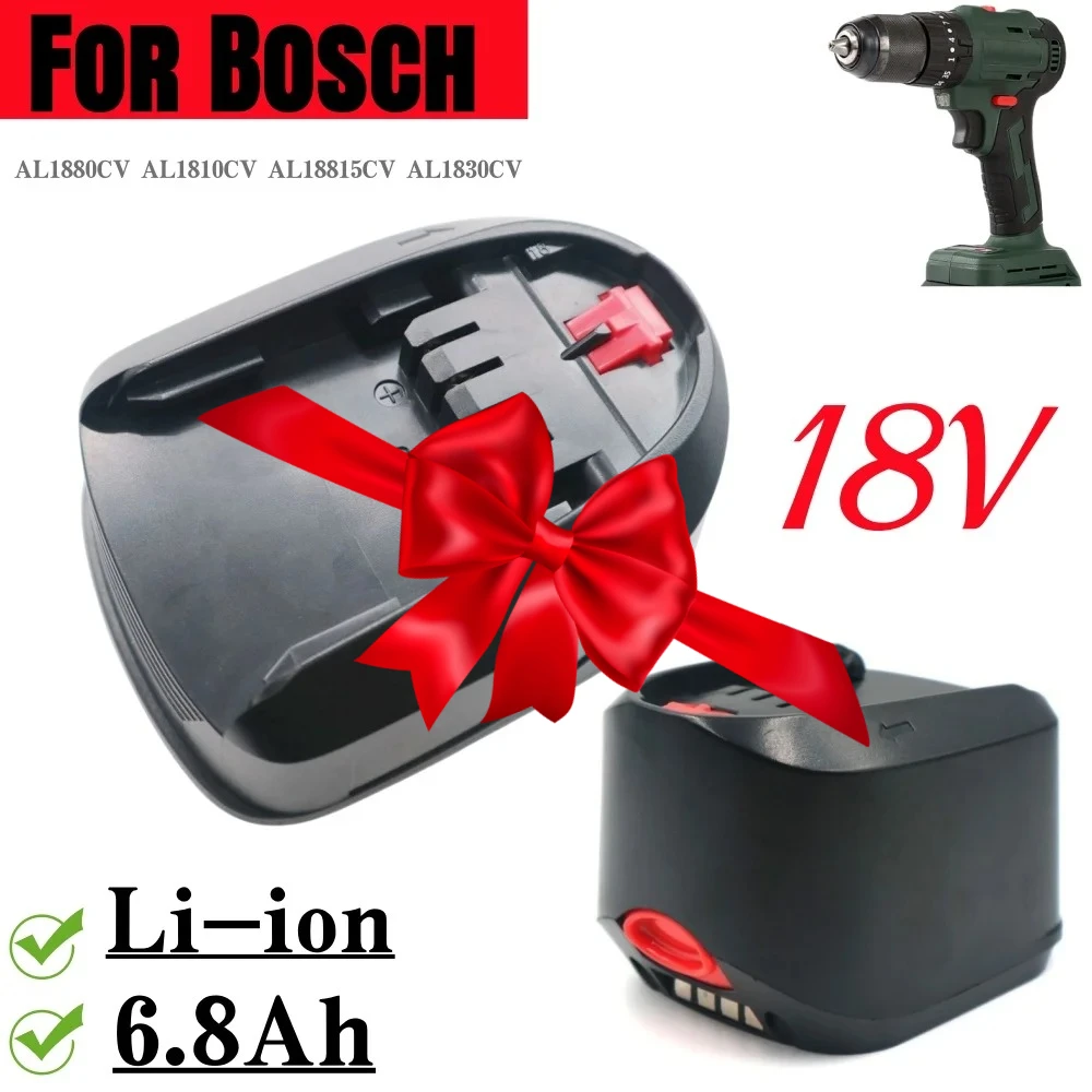 

Литиевая аккумуляторная батарея 18В 6.8Ач для Bosch PSR18LI-2 PSB18LI-2 2607336208 AL1815CV AL1830CV 2607336040 Type C
