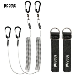 Booms Fishing T02RB1 Fishing Rod Tether Boat Kayak Paddle 2M Heavy Duty Elasticity Lanyard for Fishing Tools Rods Strap 4pcs/Set