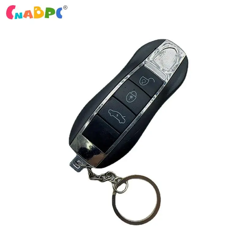 

1pc Innovative Electric Shock Prank Toy Keychain Man Simulated Car Key Model Halloween Gift Remote Control LED Laser Pendant