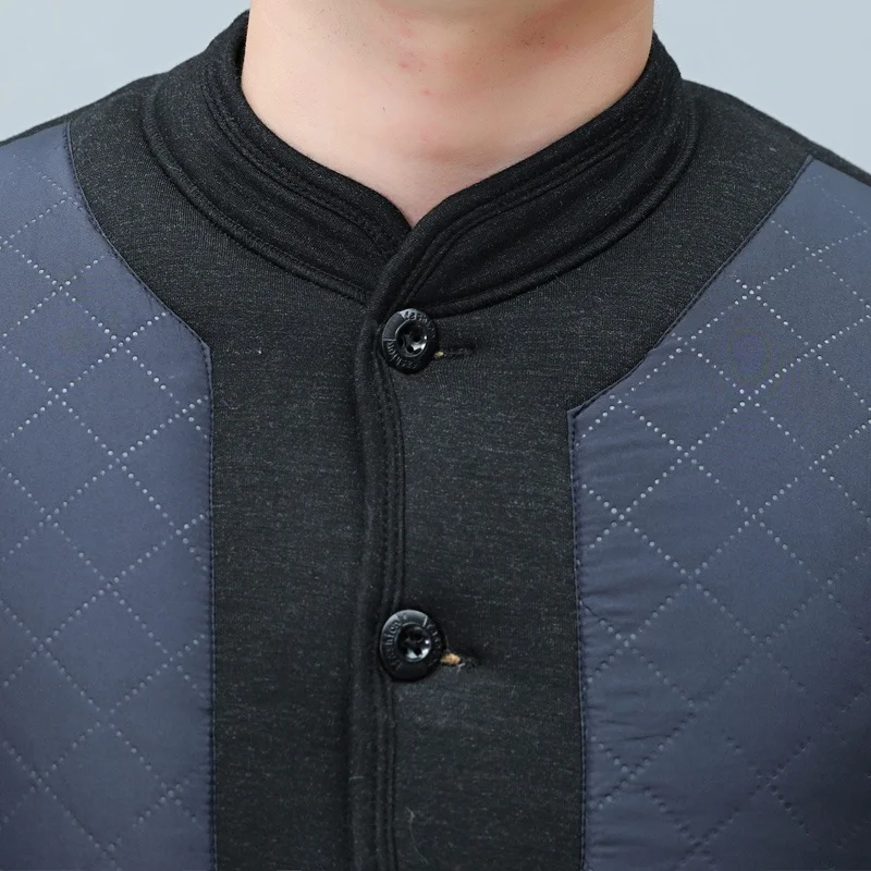 سترة سميكة من صوف الجمل للرجال في منتصف العمر وكبار السن، معطف شتوي من القطن المرن، ملابس عملية بأسلوب كاجوال بزر واحد