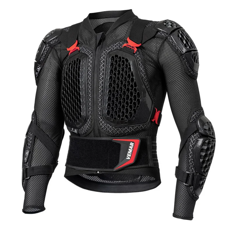 Men's Motorcycle Jacket Male Professional Breathable Armor with Full Upper Body Protection Shoulder/Elbow/Chest/Back Guard view 3