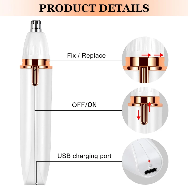 4 In 1 Electric Shaver Body Facial Hair Removal Epilator Painless Bikini Leg Trimmer Razor Eyebrow